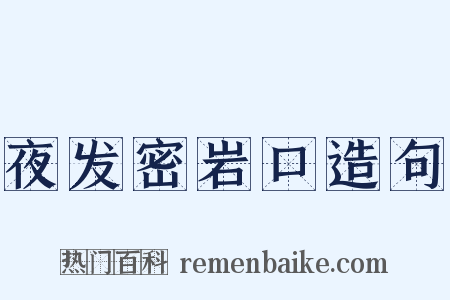 夜发密岩口造句是什么意思的图片